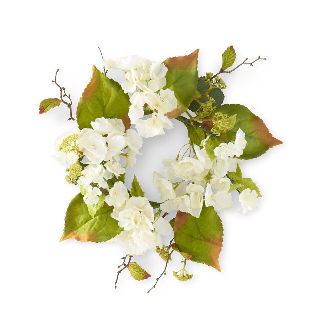 White Hydrangea Candle Ring