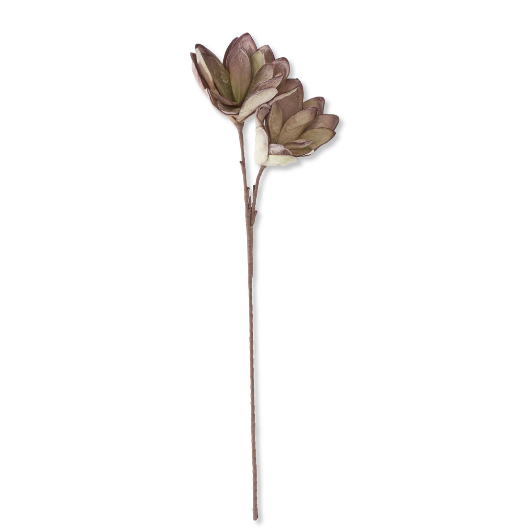 Green & Pink Eva Double Bloom Stem