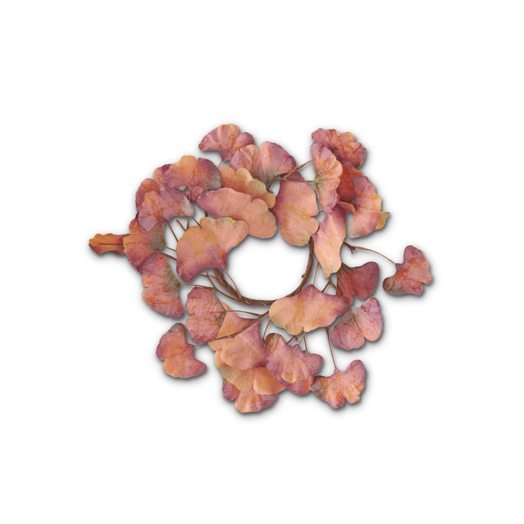 Orange Two-Tone Ginkgo Candle Ring