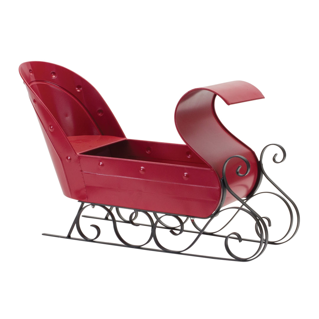 Red Metal Sleigh