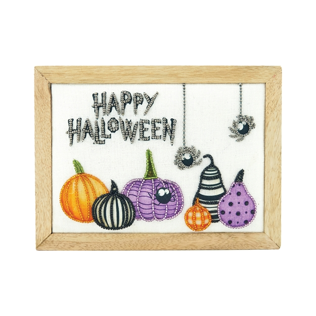 Beaded Happy Halloween Sign