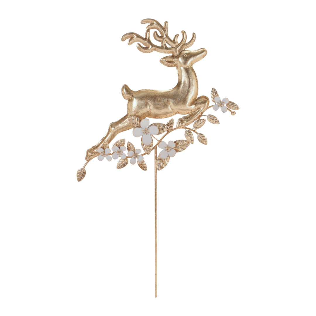 Golden Deer and Flower Tree Topper