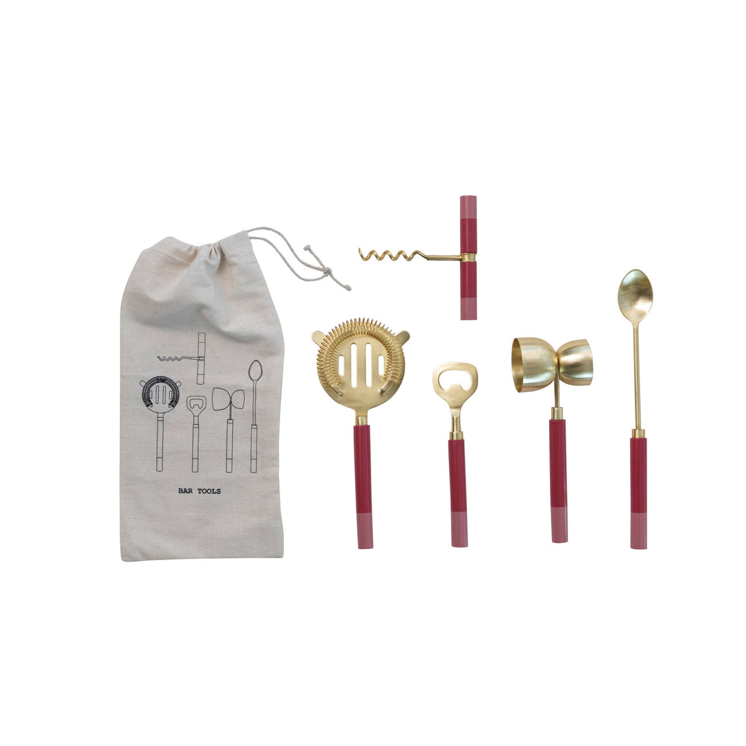 Brass & Pink Bar Tools