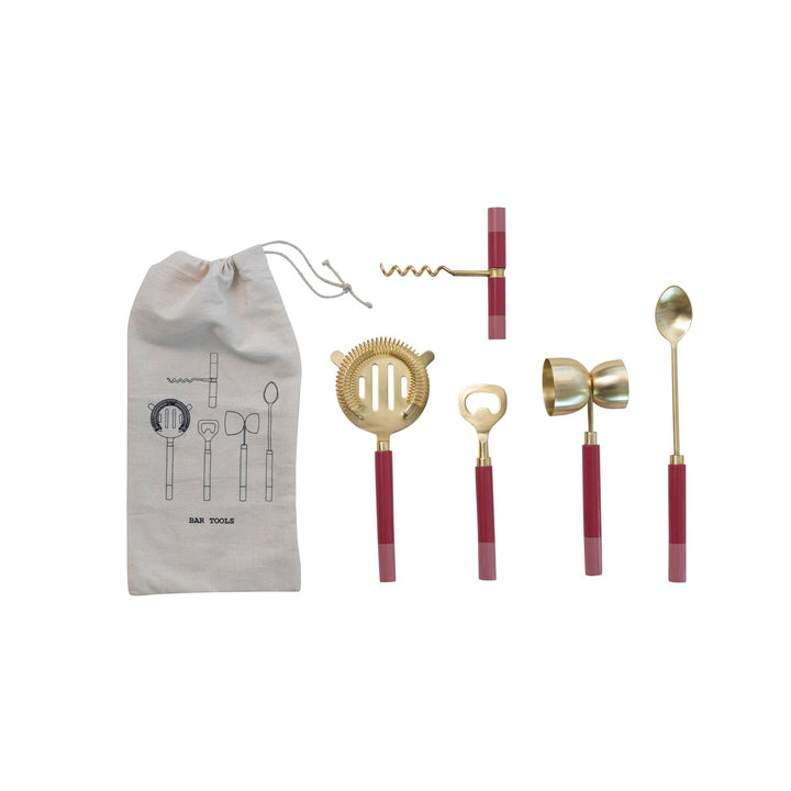 Brass & Pink Bar Tools