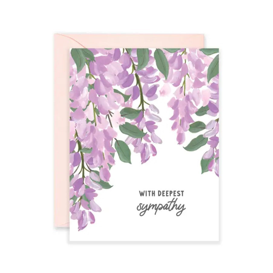 Wisteria Sympathy- Greeting Card