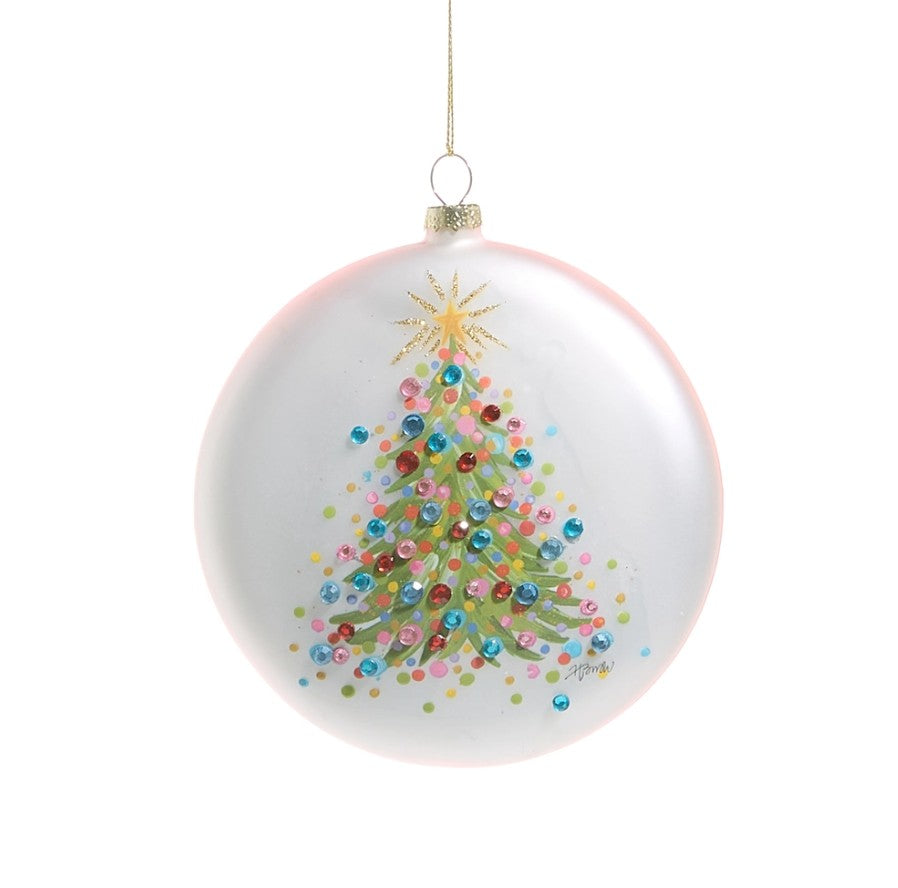 Confetti Tree Disc Ornament