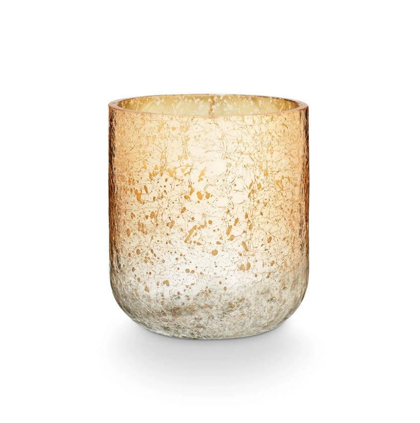 Winter White Small Radient Glass Candle