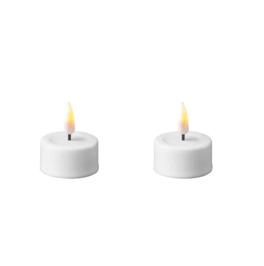 White LED Tealight Candles S/2