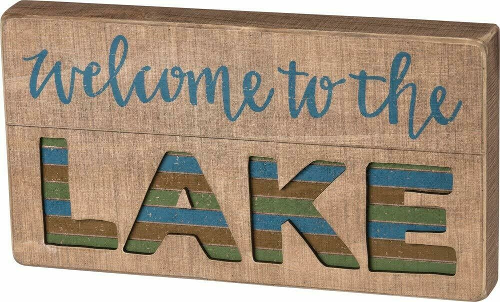 The Lake Slat Box Sign