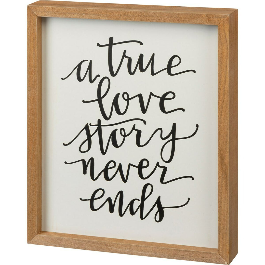 A True Love Story Inset Box Sign