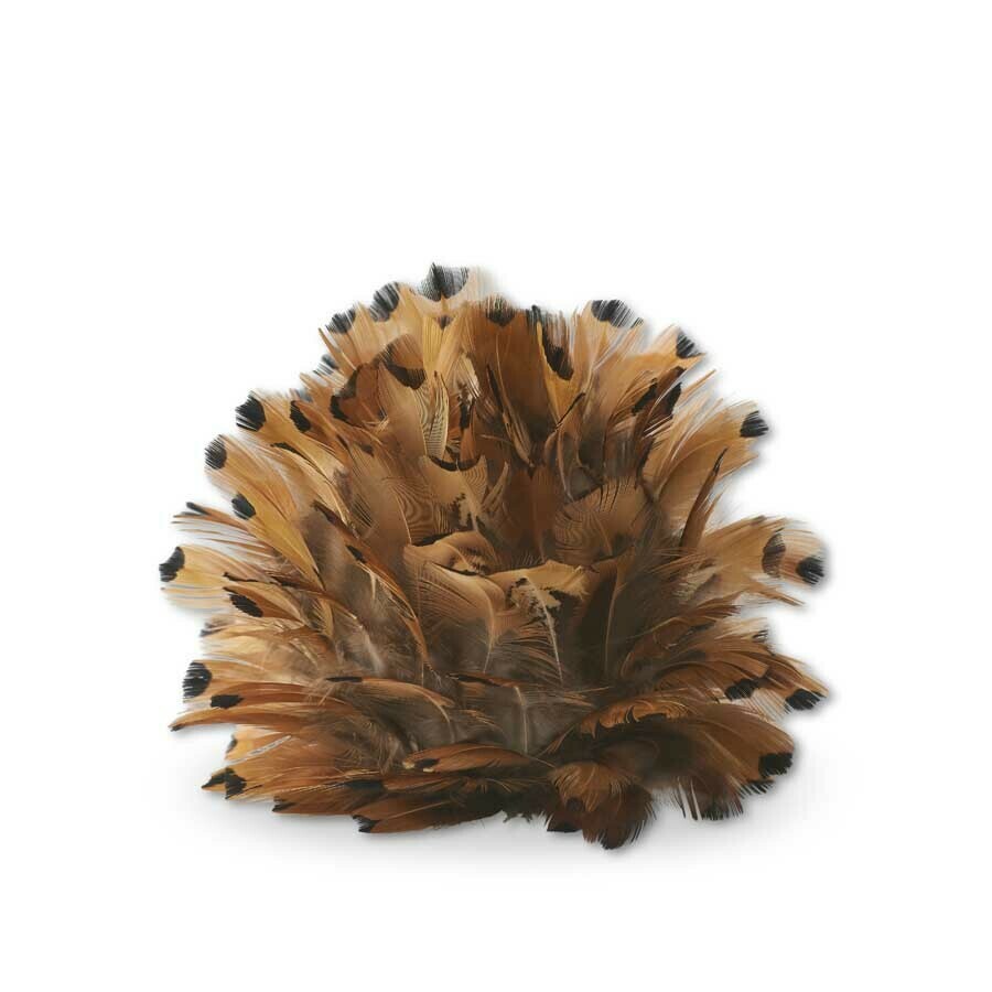 Rust Brown Feather Ball