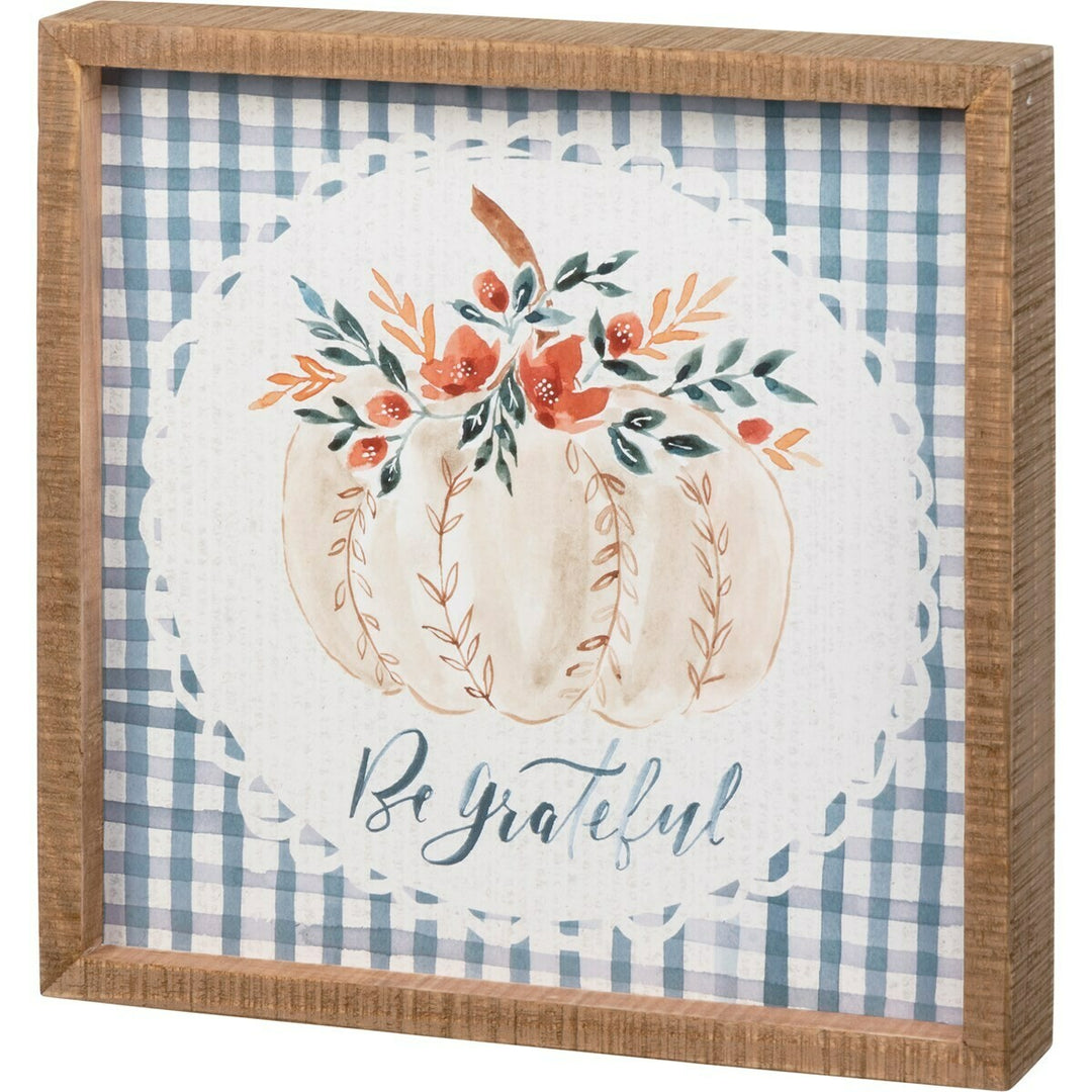 Be Grateful Inset Box Sign