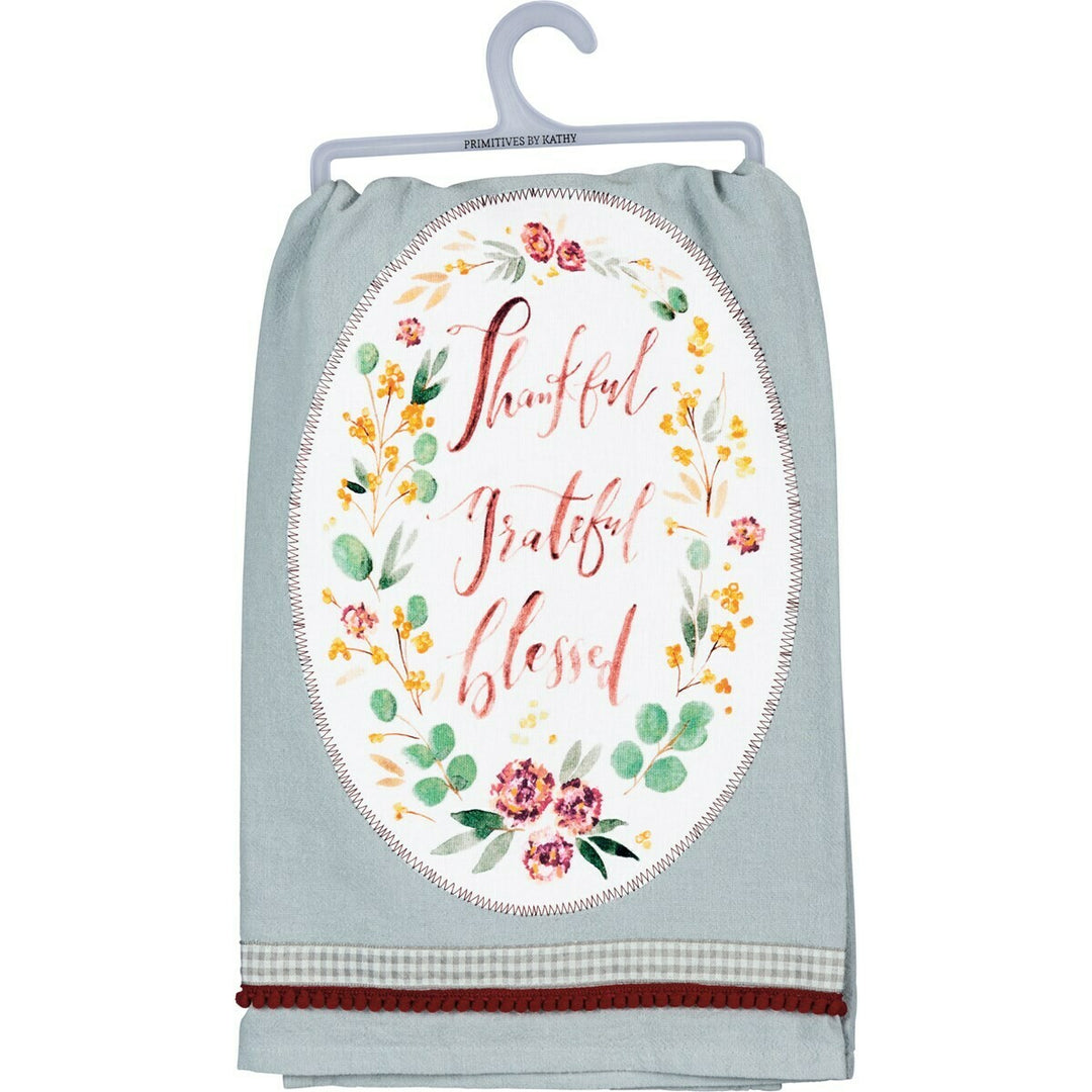 Grateful Blessed Dish Towel