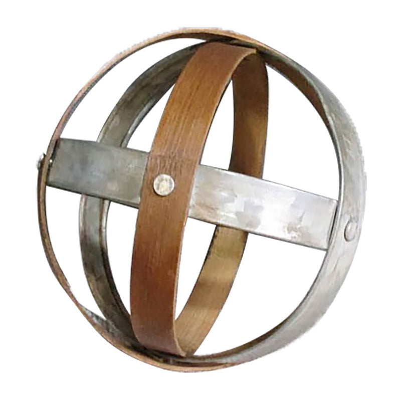 Wood and Metal Decorative Ball