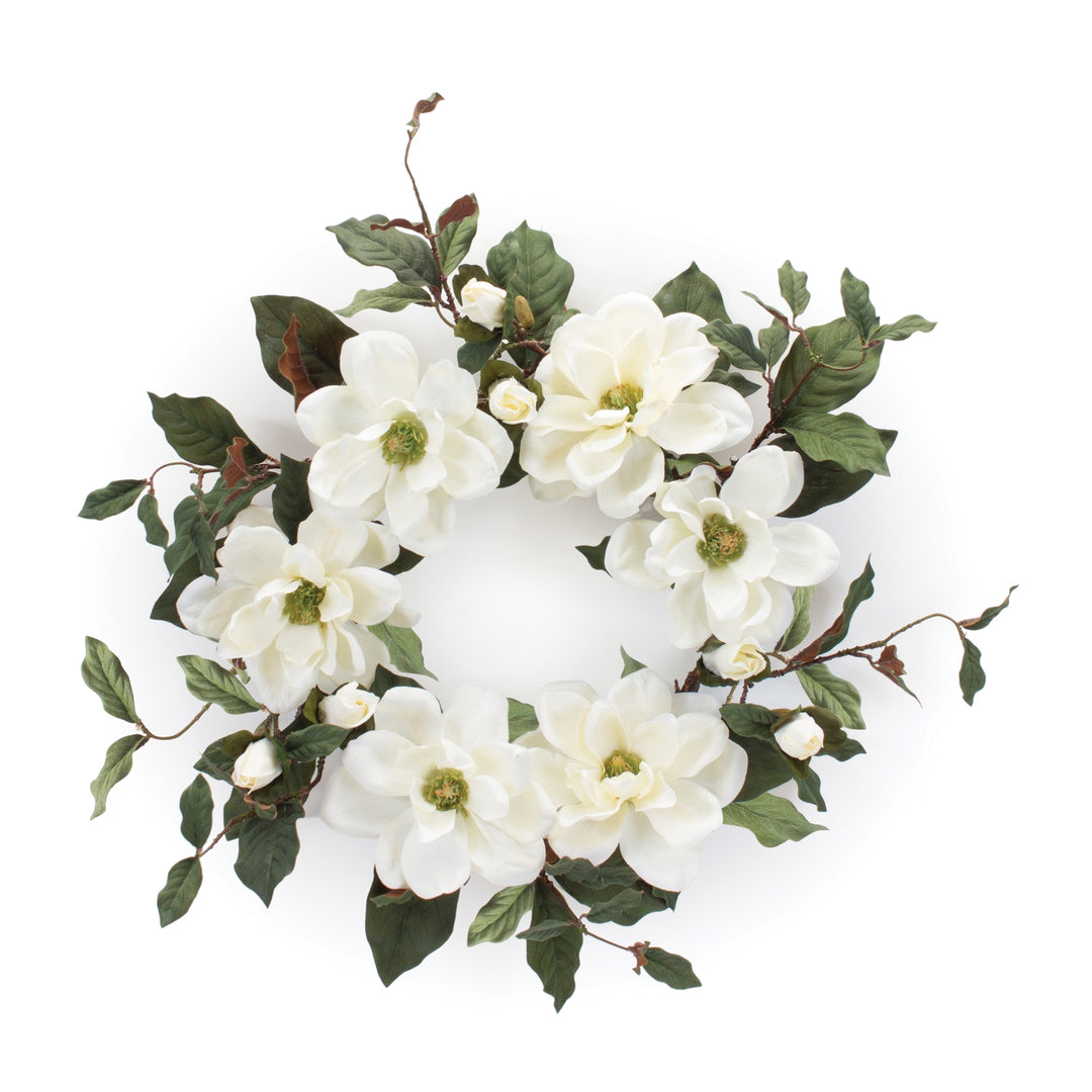 White Magnolia Wreath