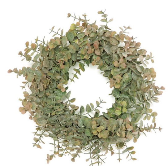 Beige/Green Eucalyptus Candle Ring