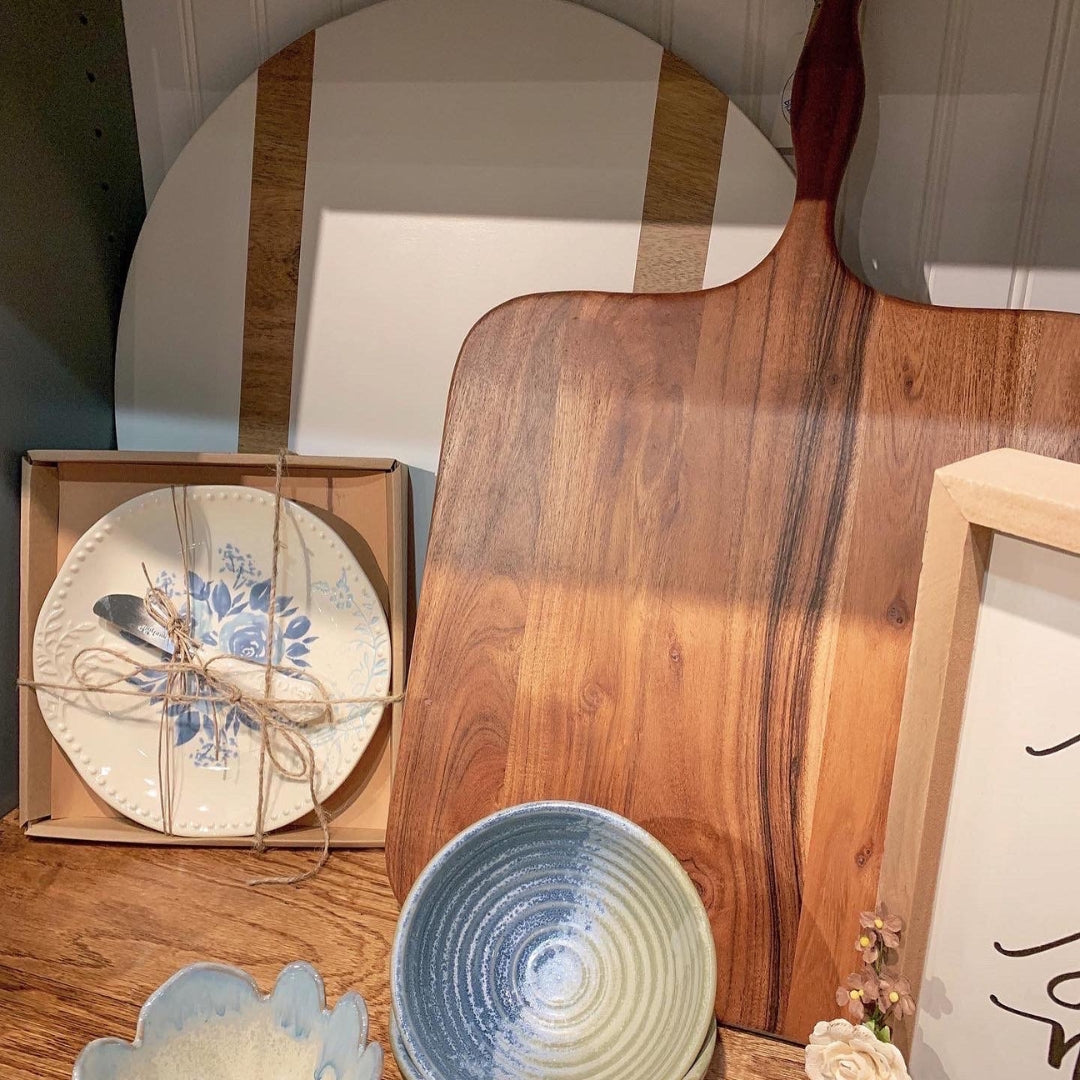 Blue Floral Pattern Tray