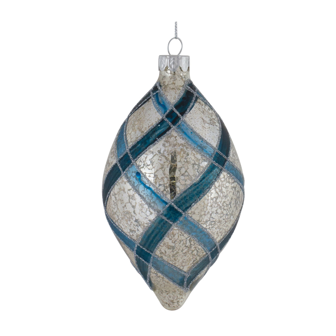 Silver/Blue Mercury Glass Ornaments