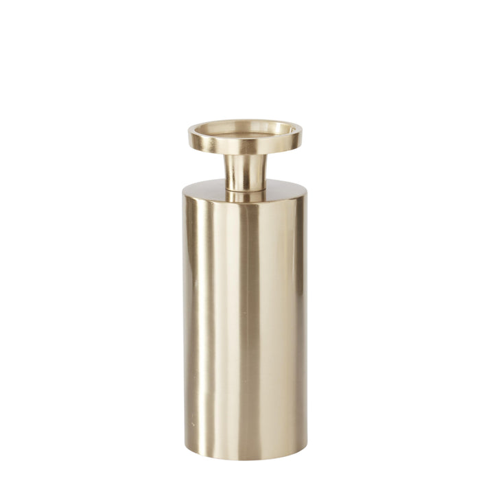 Gold Metal Round Column Candleholders