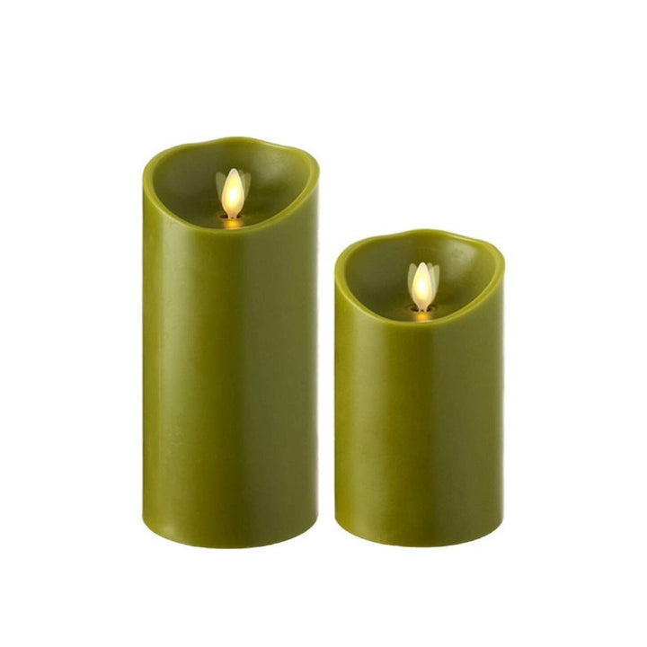 3.5" Sage LED Pillar Candles