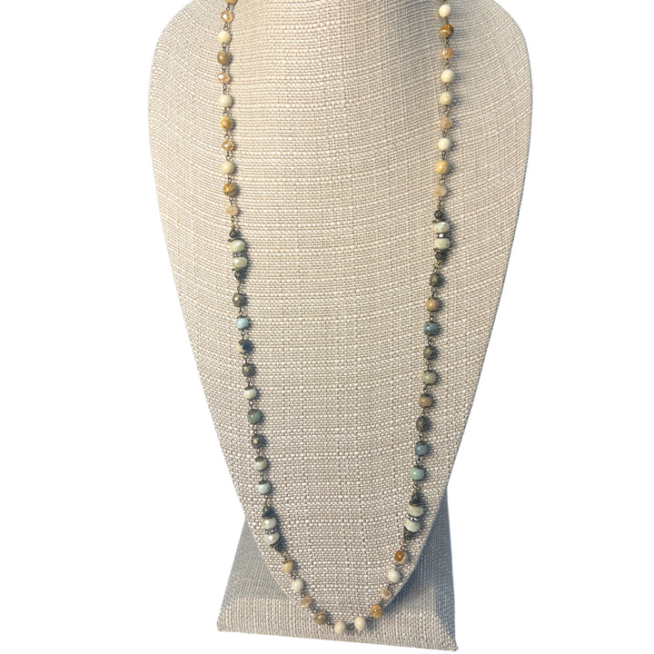 Boho Natural Stone Beaded Necklace