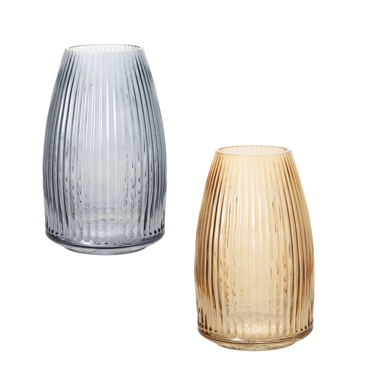 Ribbed Glass Vase