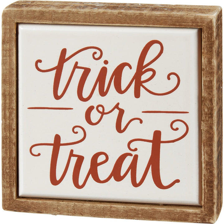 Trick Or Treat Mini Box Sign