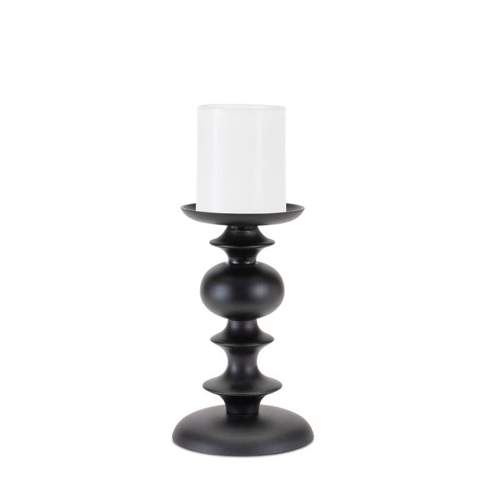 Black Aluminum Sculptural Candle Holders