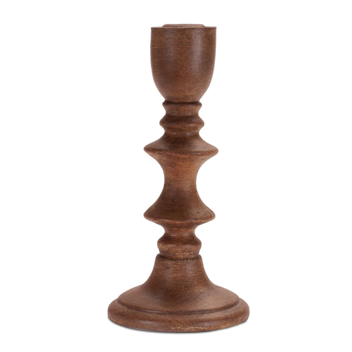 Brown Resin Taper Candle Holders