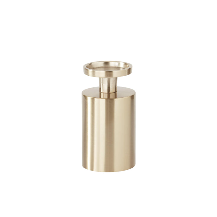 Gold Metal Round Column Candleholders