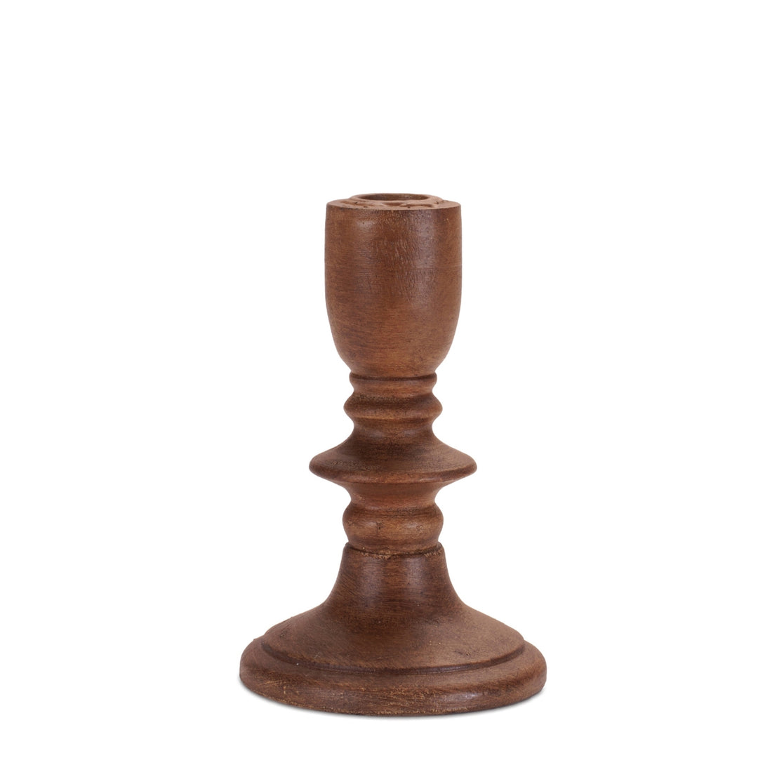 Brown Resin Taper Candle Holders