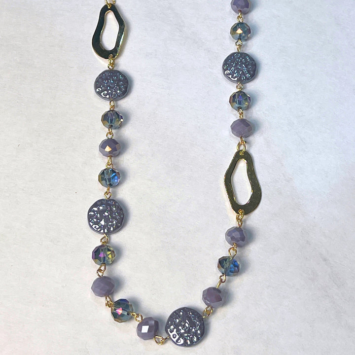 Beaded Gem &amp; Metal Corded Necklaces