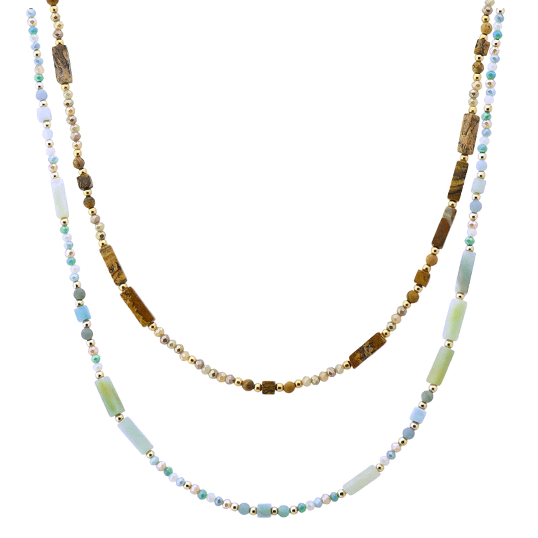 Multi Bead Short Necklace