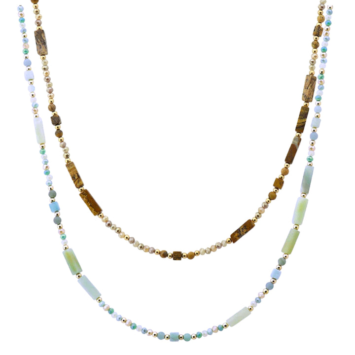 Multi Bead Short Necklace