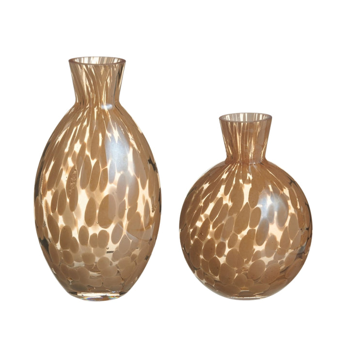 Gold Confetti Glass Bud Vases