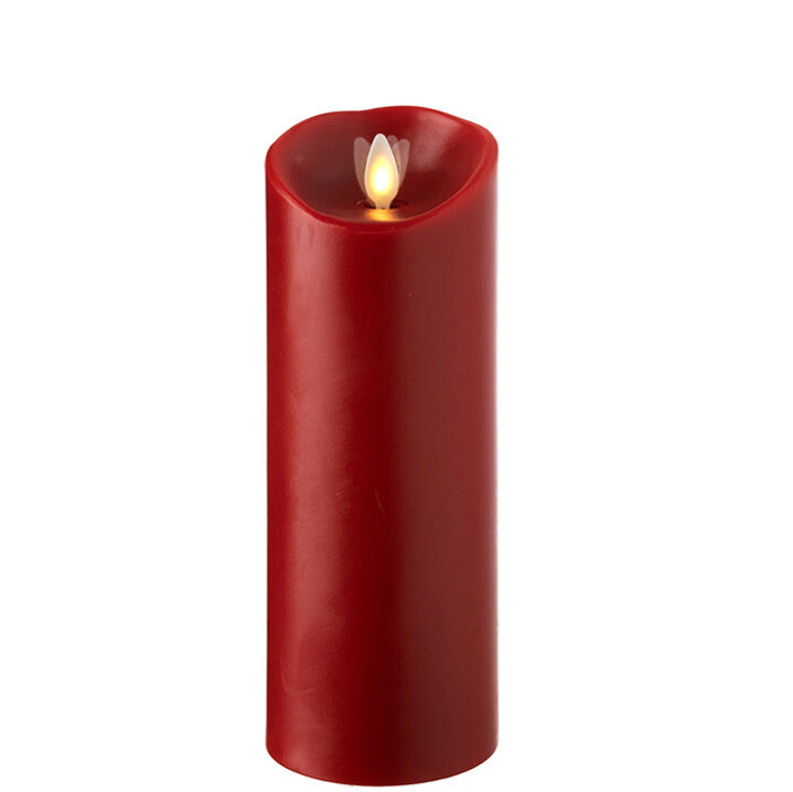 3" Red LED Pillar Candles