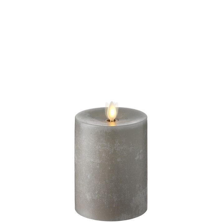 3.5" Chalky Grey LED Pillar Candles