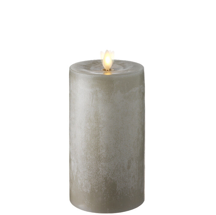 3.5" Chalky Grey LED Pillar Candles