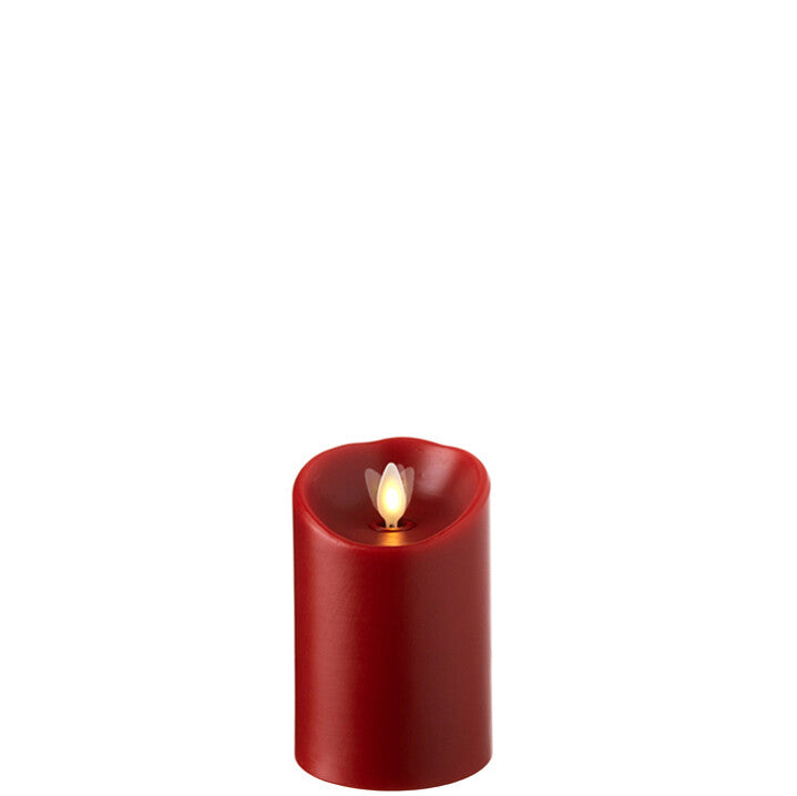 3" Red LED Pillar Candles