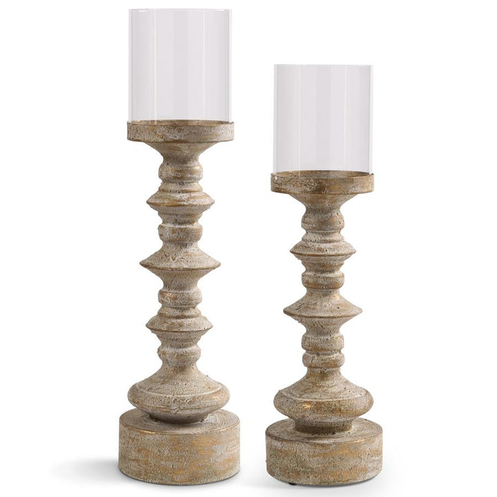 Antique Gold Finished Candleholders