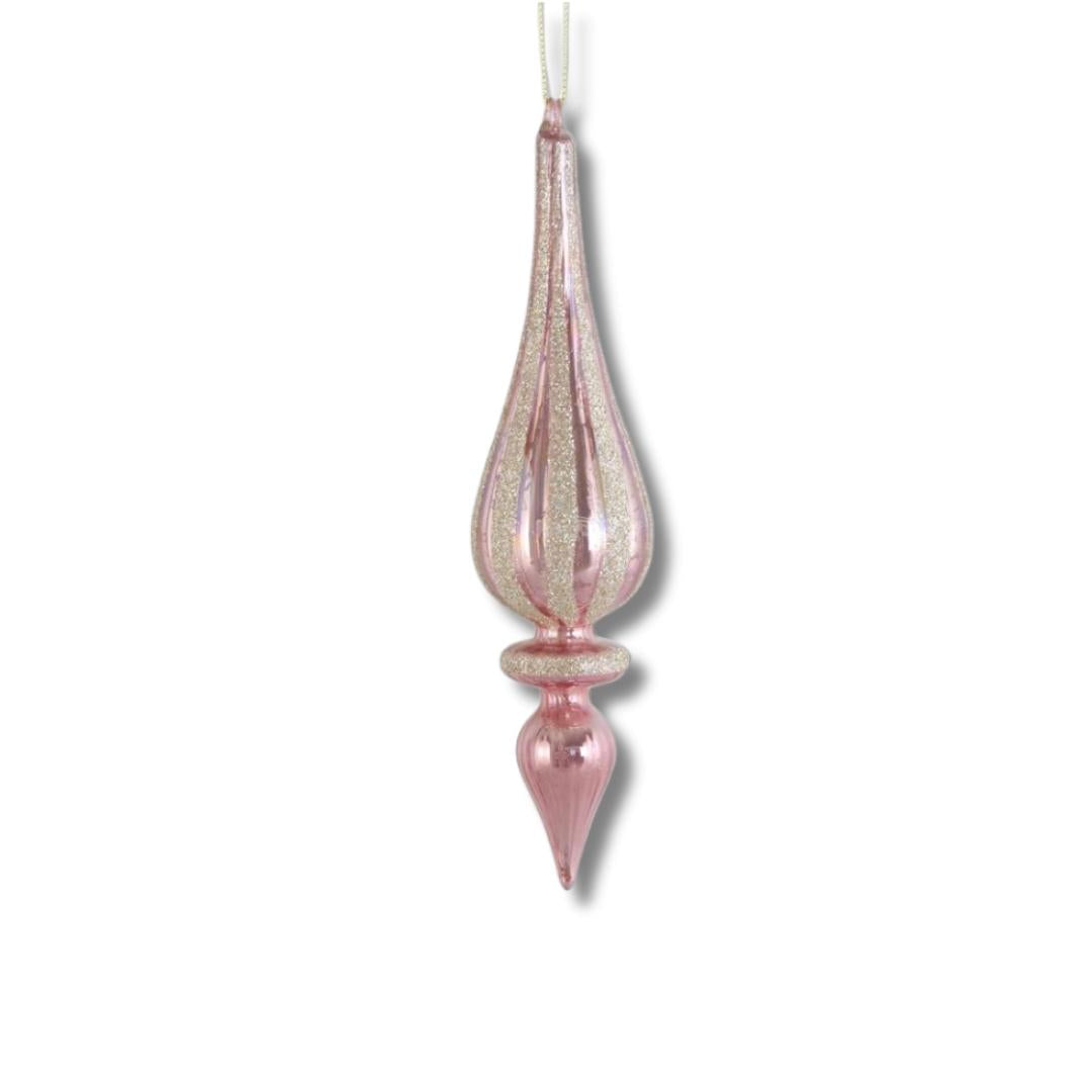 Pink and Champagne Mercury Glass Ornaments
