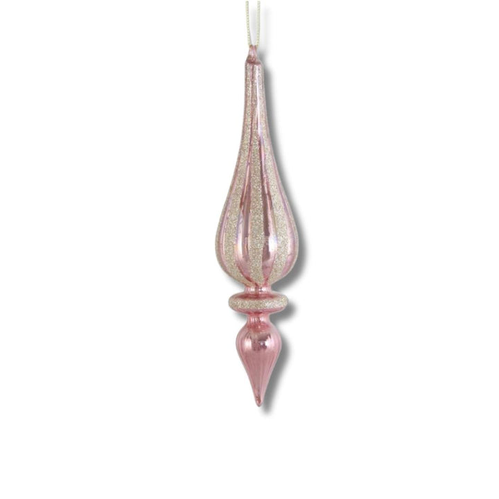Pink and Champagne Mercury Glass Ornaments