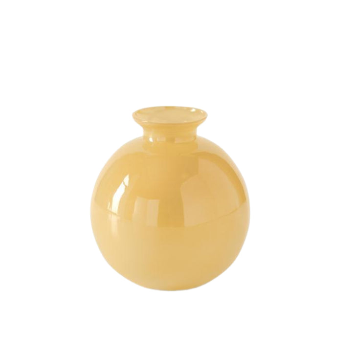 Hand Sprayed Small Yellow Glass Vases