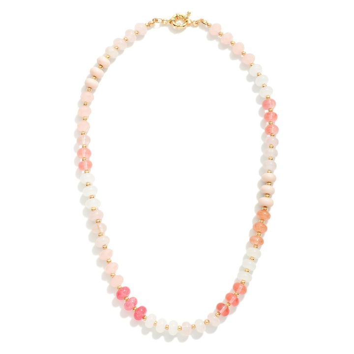 Faceted Bead and Polished Natural Stone Beaded Necklaces