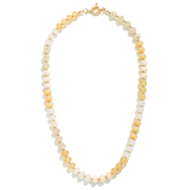 Faceted Bead and Polished Natural Stone Beaded Necklaces