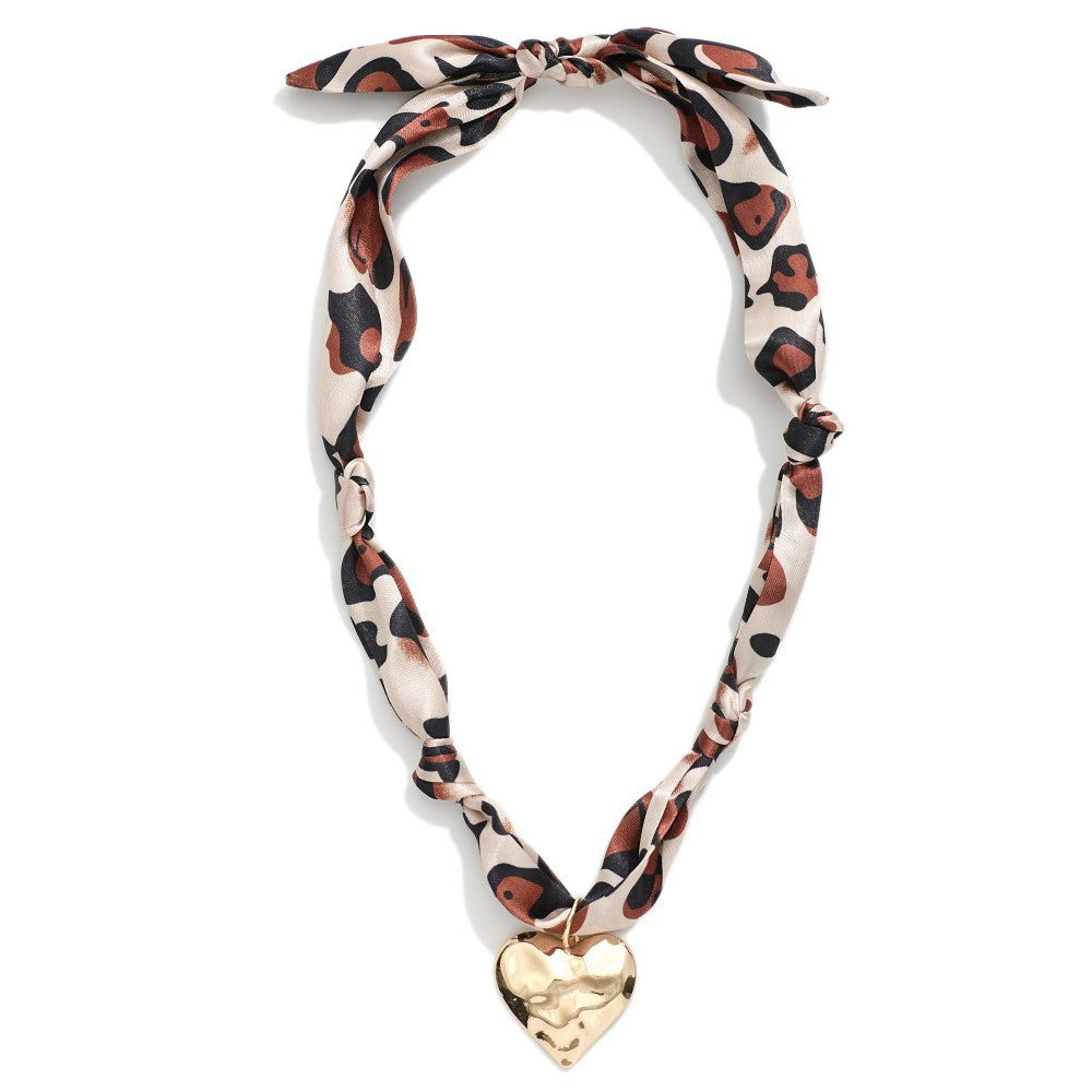 Bandana Necklaces Featuring Gold Charm