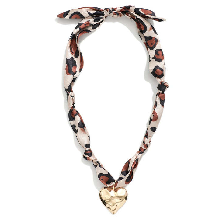 Bandana Necklaces Featuring Gold Charm