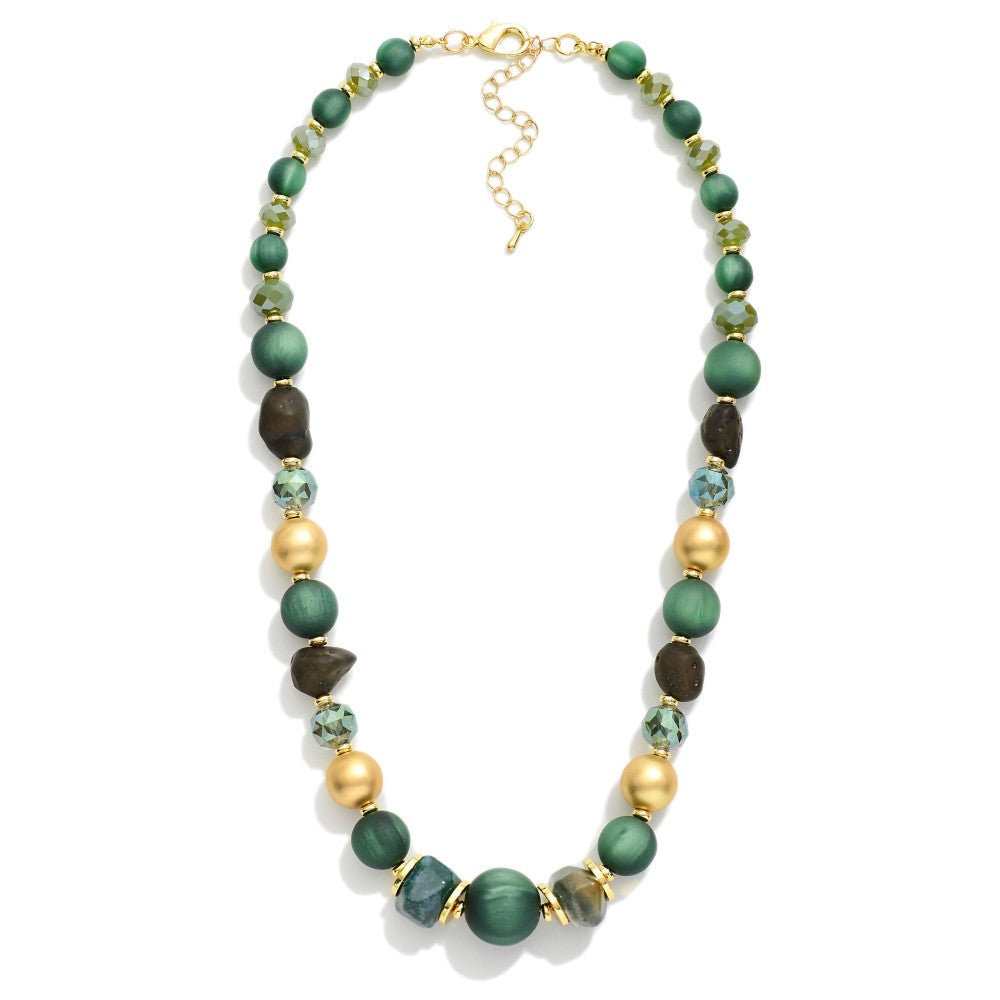 Beaded Necklaces Featuring Stones, Metal Tones, &amp; Faceted Beads