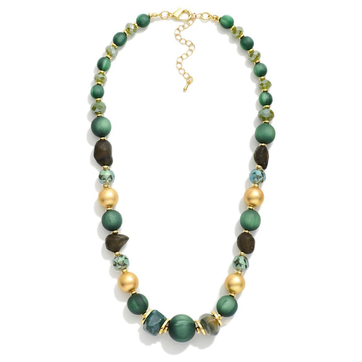 Beaded Necklaces Featuring Stones, Metal Tones, &amp; Faceted Beads