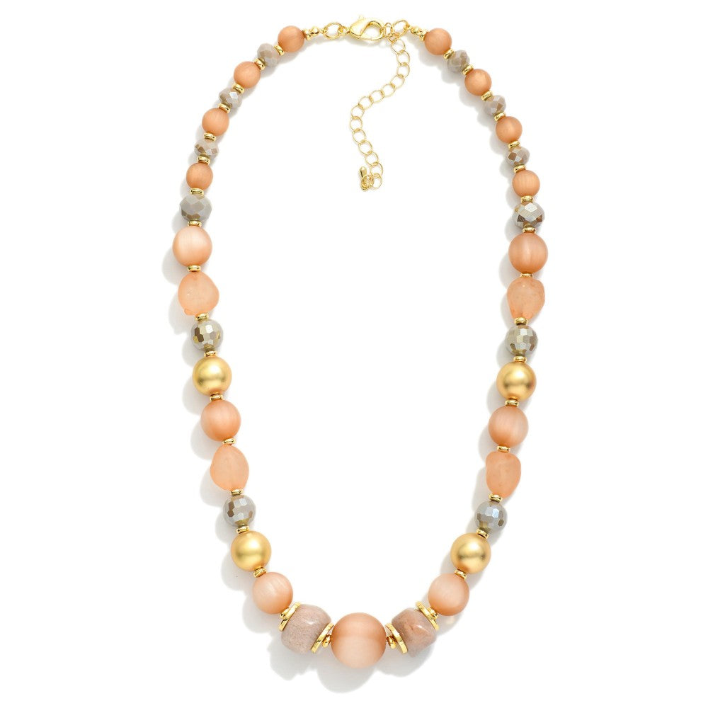 Beaded Necklaces Featuring Stones, Metal Tones, &amp; Faceted Beads